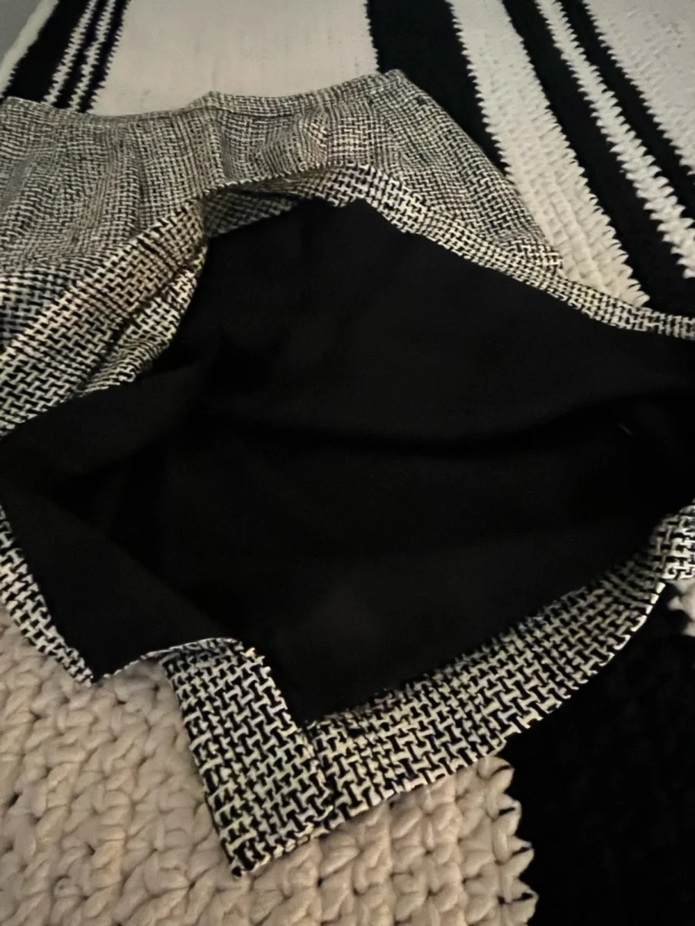 Dior Black and White Woven Tweed Jacket and skirt set